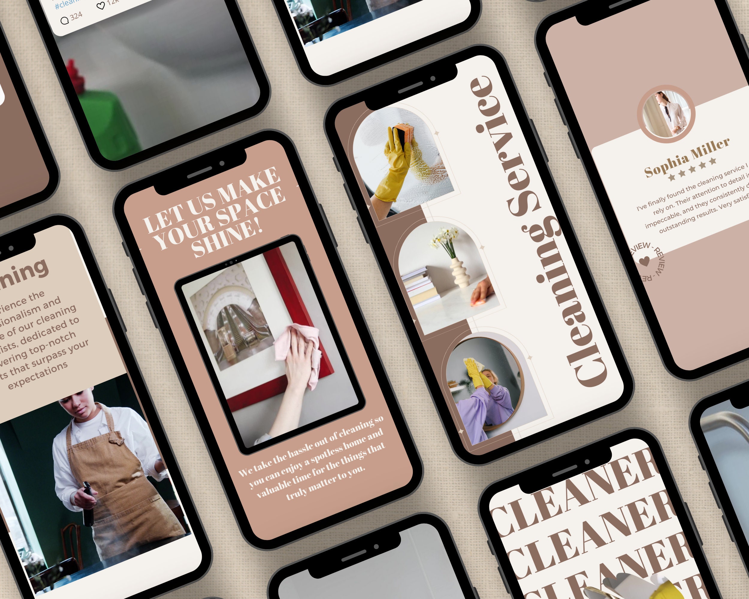Cleaning Business Instagram Reels Template, Editable Social Media Reels for Professional Cleaner ...