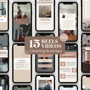 Cleaning Business Reel Video Template, Editable Social Media Reels for Professional Cleaner, Cleaning Service Marketing, Ready to Post