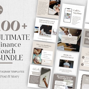 Finance Coach Instagram Post Template, Editable Social Media Posts for Financial Advisor, Consultant Business Marketing, Ready to Post