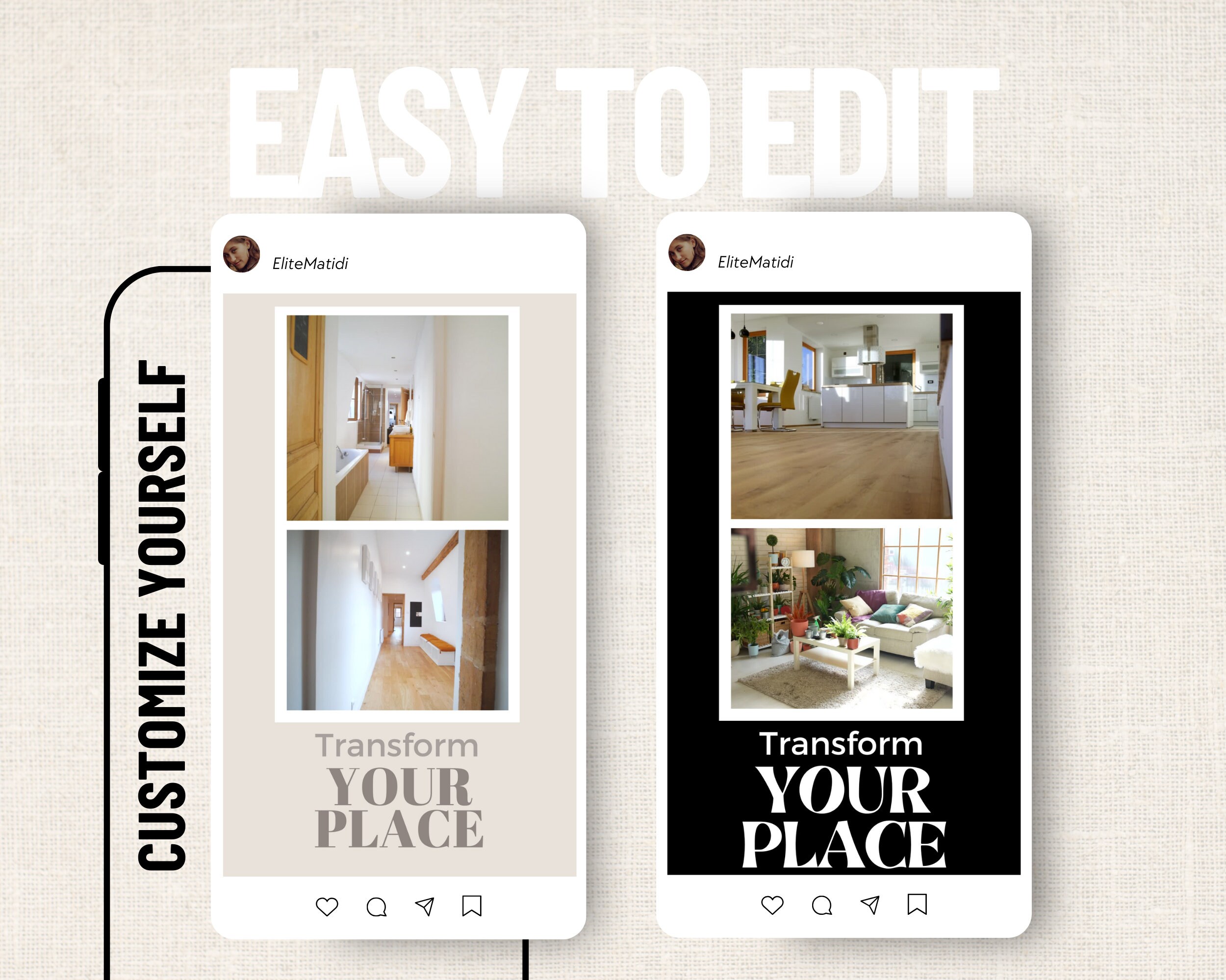 Interior Design Instagram Reels Templates: Social Media Marketing ...
