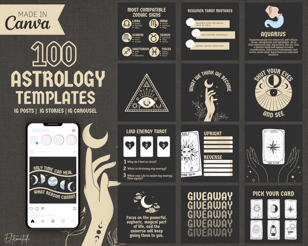 Astrology Instagram Tarot Reader Instagram Spiritual Template Tarot