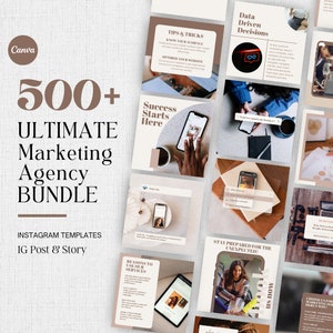 Marketing Agency Instagram & Facebook, Editable Social Media Posts for Social Media Managers, Digital Marketing Agency Ready to Post Content