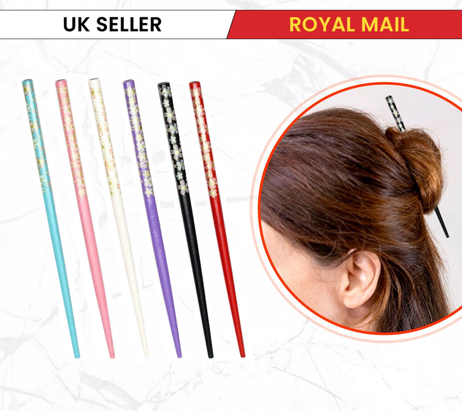 Womens wooden bun holder chinese floral hair chopsticks wood Etsy