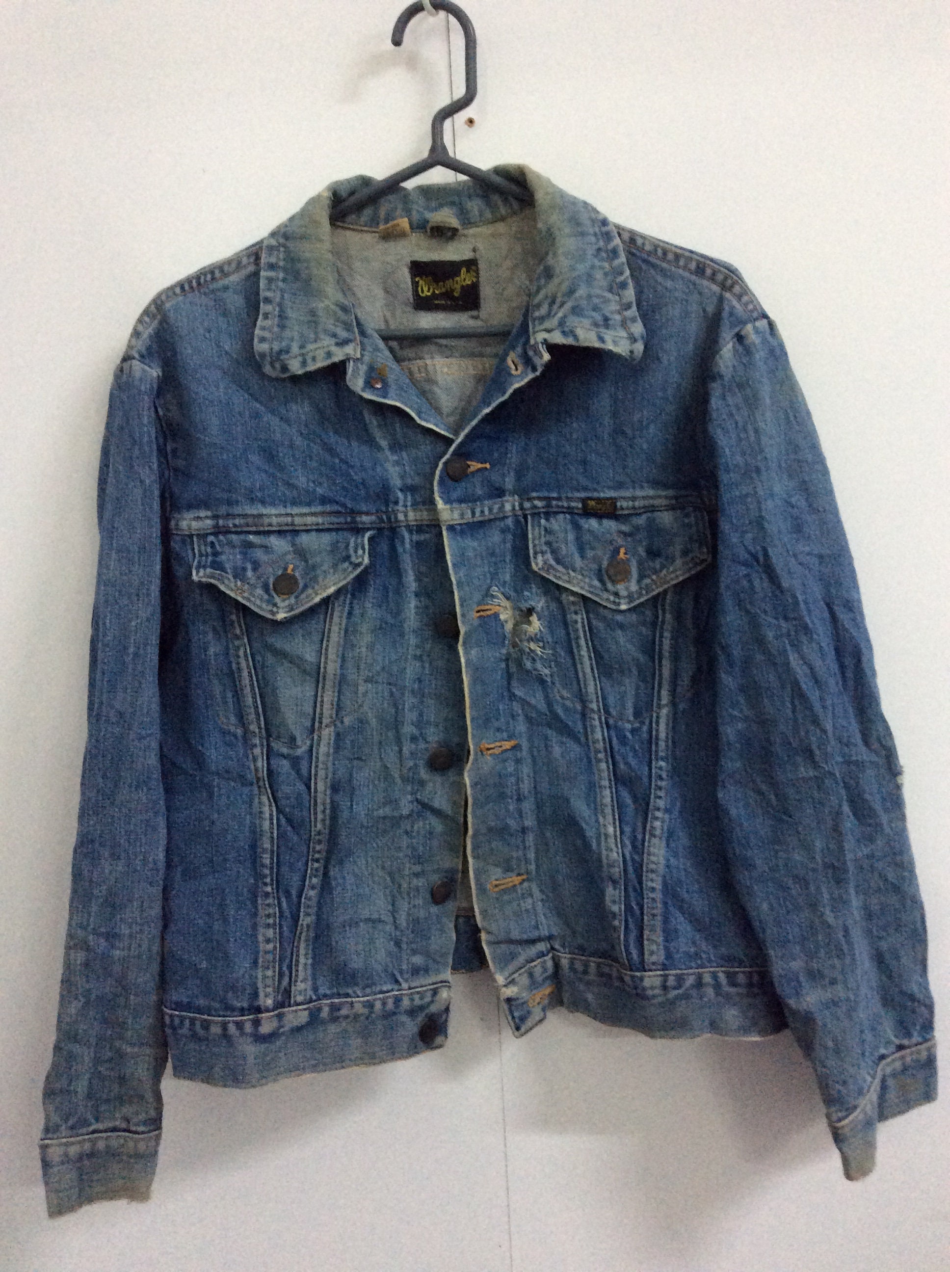 Vintage Wrangler 70's made in USA denim jeans jacket coat | Etsy