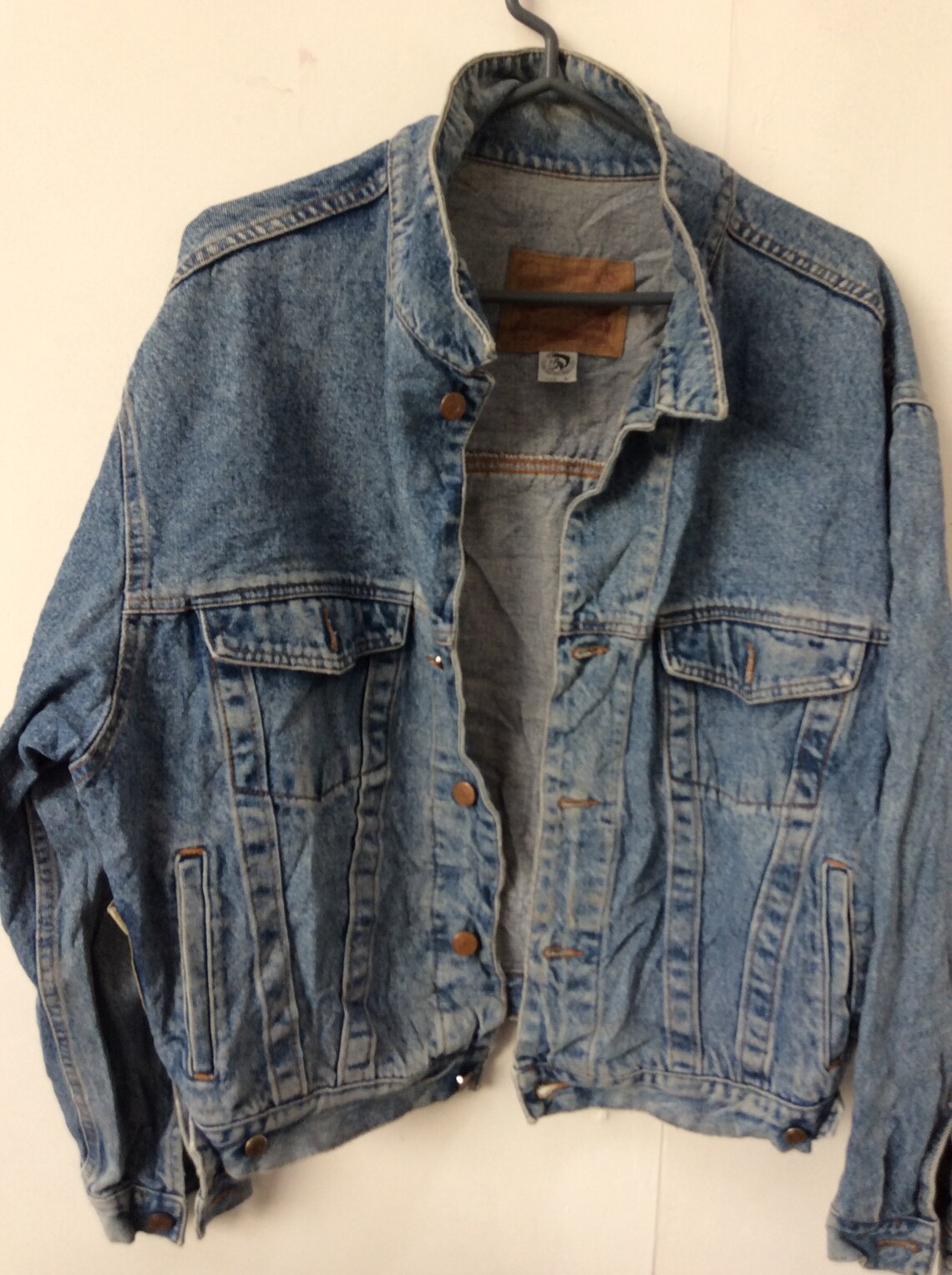 Vintage diesel 80s 90s denim jeans jacket Large design D78 | Etsy