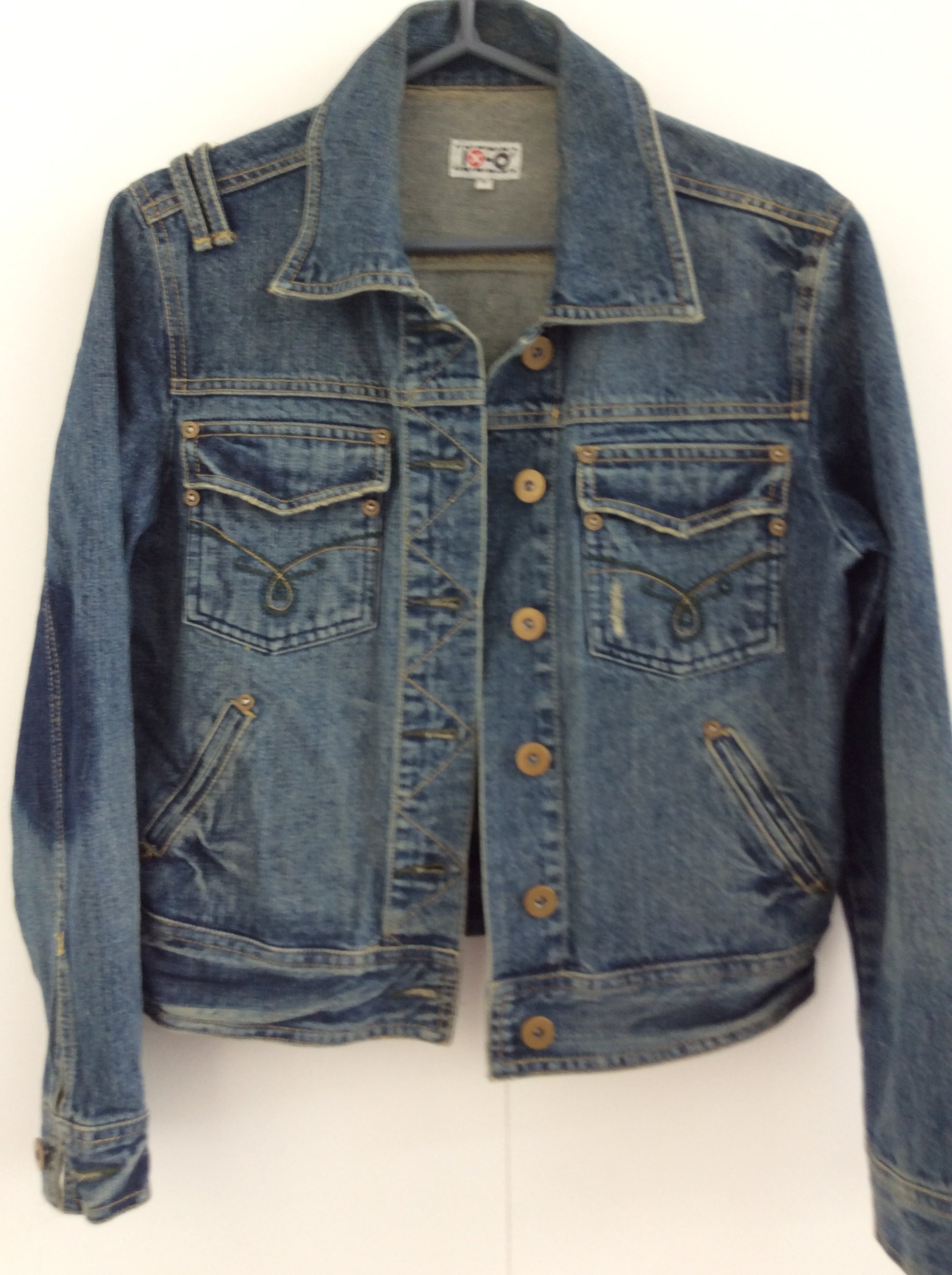 Vintage ladies 80s 90s denim jeans jacket Large design DL126 | Etsy