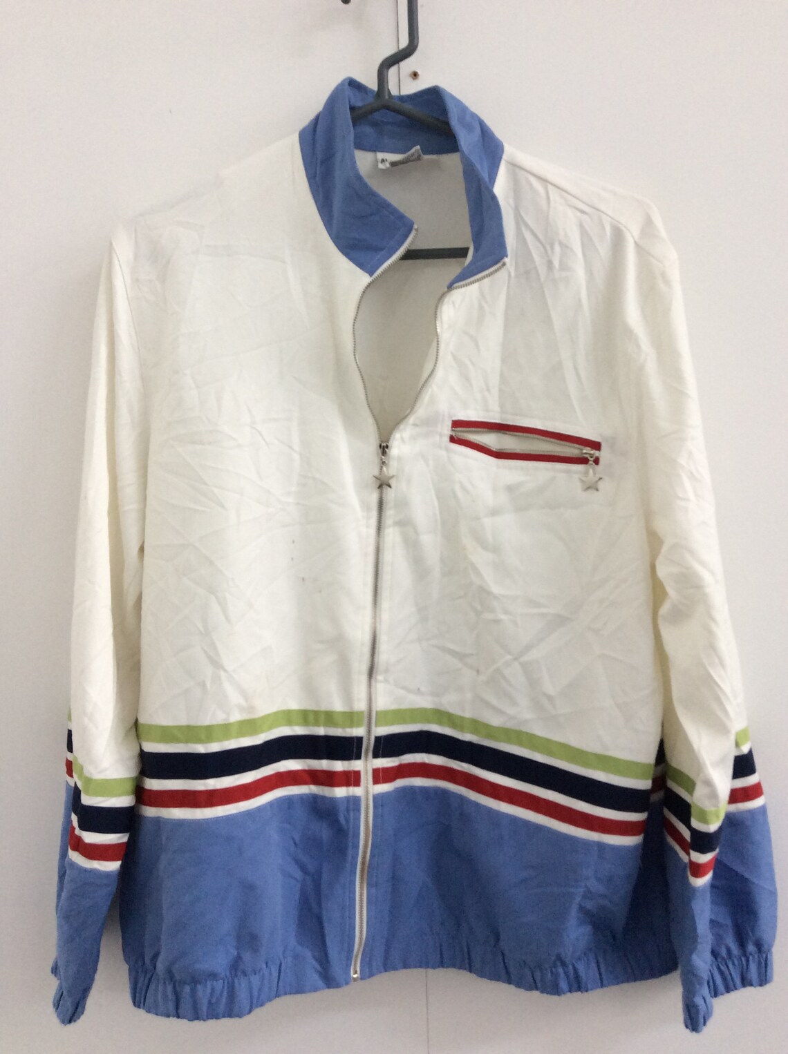 80s Vintage nylon pullover sweatshirt tracktop windbreaker | Etsy