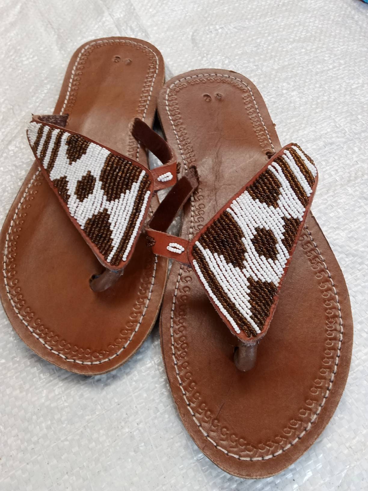 Maasai sandals women sandals Africa sandals leather sandals | Etsy