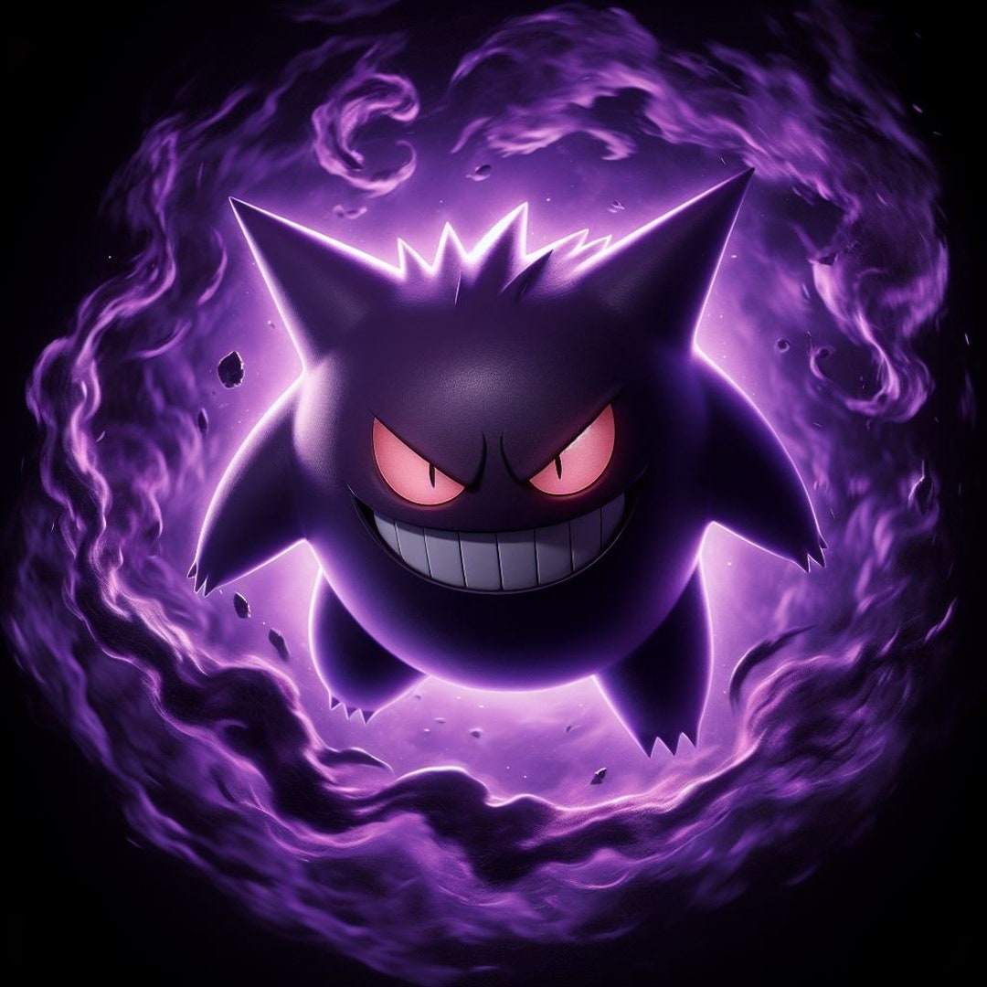 Gengar Digital Art File for Printing Canvas Etsy