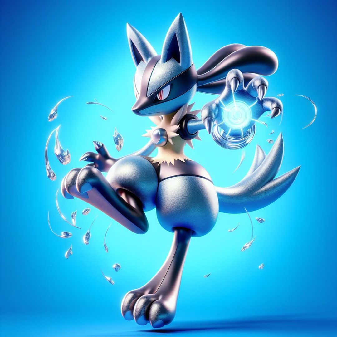 Lucario Digital Art File for Printing Canvas Etsy — free download
