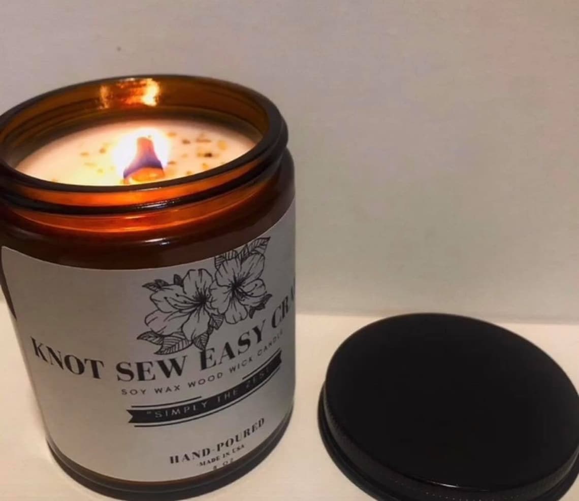 Wood Wick Crackling Candle Fall Candle Soy Wax Non Toxic Etsy