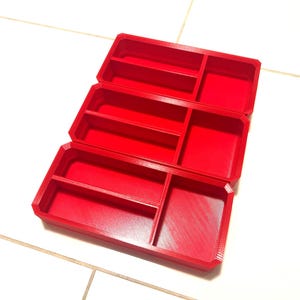 Milwaukee Packout Organizer Stacking Insert Bins- Double Bin 1/3 Height
