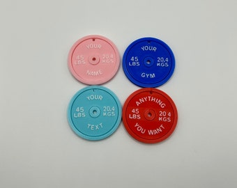 DOUBLE SIDED Gym Weight Plate Keychain