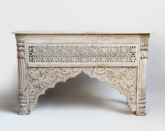 Whitewash Console Etsy