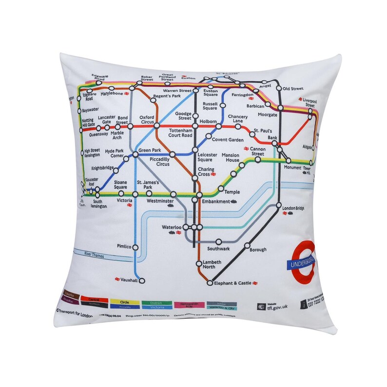 Tube Map Sock or Tube Map Pillow or Tube Map Tea Towel Etsy