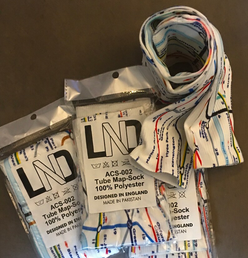 Tube Map Sock or Tube Map Pillow or Tube Map Tea Towel Etsy