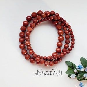 bracelet made of red jasper beads