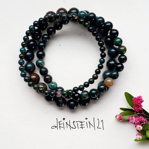 Bracelet made of high-quality heliotrope pearls