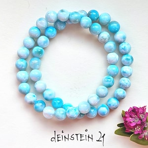 Sensationelles Larimar Perlen Armband