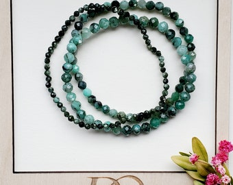 Bracelet composé de perles d'émeraude de haute qualité