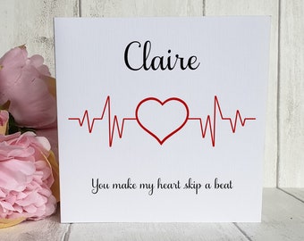 Personalised Photo Heart Beat Valentines Day Card Skip A Beat Boyfriend Husband Personalised Photo Heart Beat Valentines Day Card Skip A Beat Boyfriend Husband
