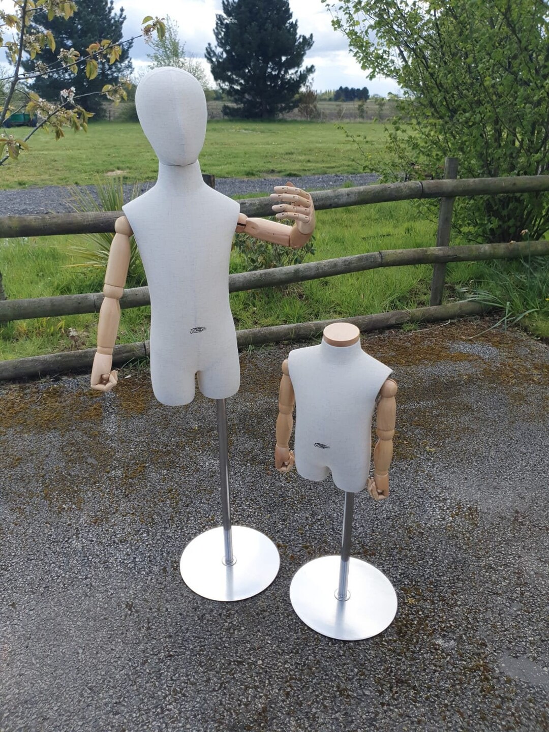 KIDS child Dress Form With Adjustable Metal Sturdy Rolling Stand and