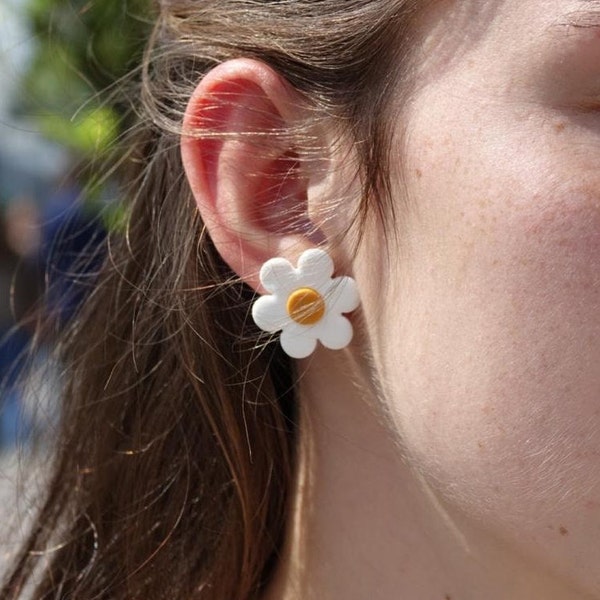 Boucles d'oreilles fleurs marguerites