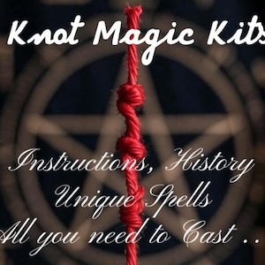 Knot Magic Spell Kit : 5 different kits .. Sea Witch, 9 Knot, Healing, Moon, Hag Stone