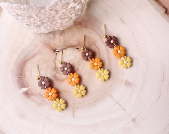 Groovy Floral Dangle Earrings | Spring Jewelry | Polymer Clay Earrings | Retro Earrings