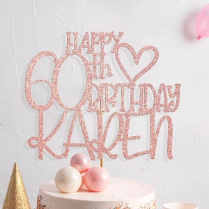 60er Geburtstag Cake Topper für Mama, Geburtstagsgeschenk für Frauen