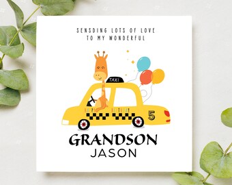 Personalised Grandson Birthday Card