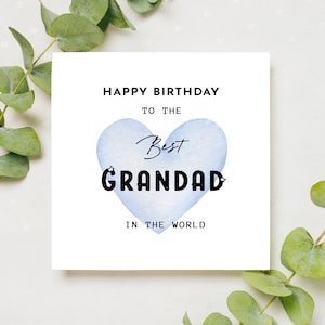 Tarjeta de cumpleaños del abuelo, regalo personalizado del abuelo, mejor tarjeta del abuelo, feliz cumpleaños abuelo
