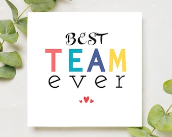 Team Ever Card, Employee Appreciation, Linen Cardstock
