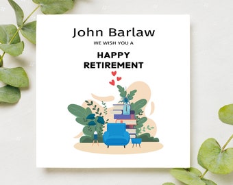 Personalised Retirement Card for Friend and Work Colleague - Retirement Keepsake