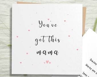 Tarjeta de embarazo para nueva mamá, regalo de baby shower, tienes esta tarjeta para un amigo, tarjeta de positividad, bienvenida al mundo