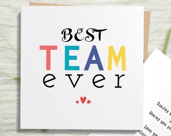 Thank You Boss Linen Card, Team Ever