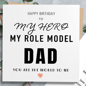Personalisierte Dad Geburtstagskarte, My Hero Dad, Best Dad Card