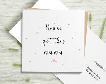 Personalised New Mum Card: Baby Shower & Positivity Keepsake