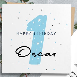 1er cumpleaños tarjeta niño, primera tarjeta de cumpleaños personalizada, uno hoy, linda tarjeta de cumpleaños, cumpleaños del bebé