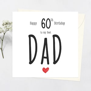 60. Geburtstagskarte für Papa, Geburtstagskarte für meinen Vater, Geburtstagskarte, 60. Geburtstagskarte, 60