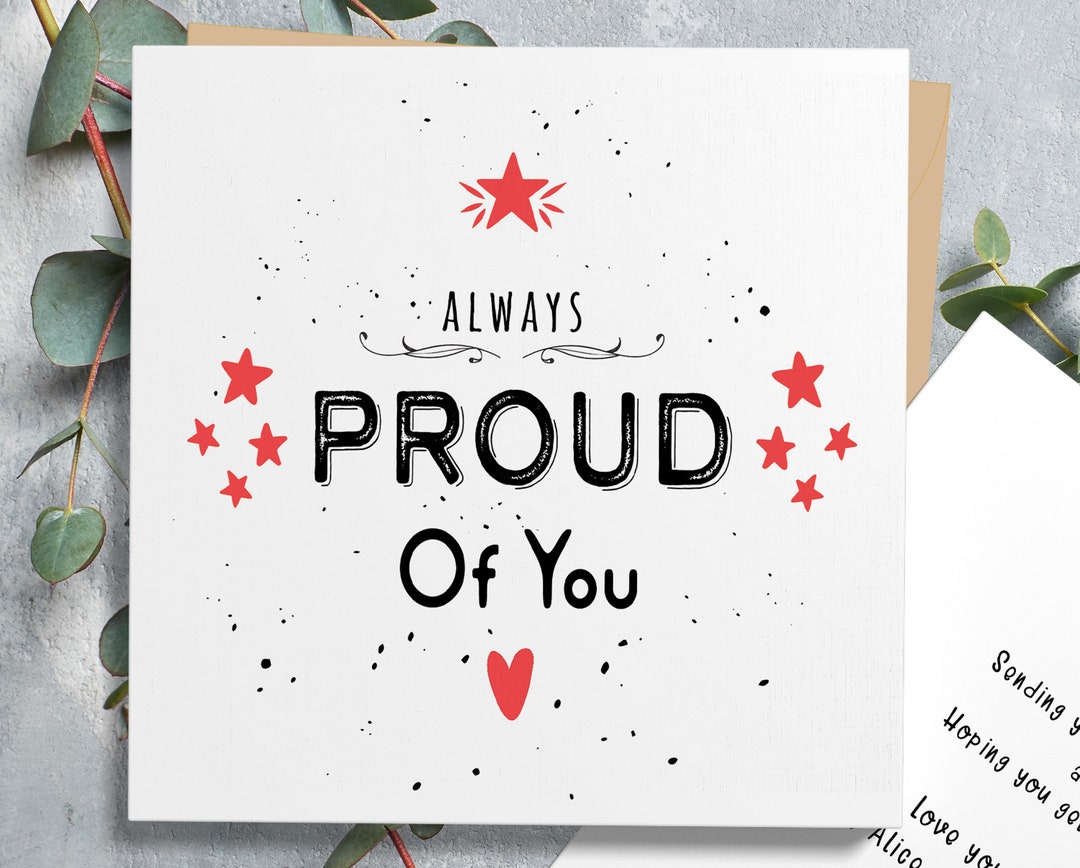Proud Card Always Proud of You Card: Congratulations Card - Etsy
