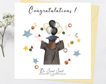 Gepersonaliseerde Doctor Graduation Card, Medical Student Graduation Card, Graduation Gift voor dochter