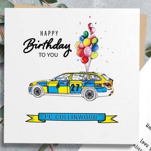 Carte de policier personnalisée, carte de retraite de la police, cadeaux de policier, carte de police, cadeau de retraite de la police