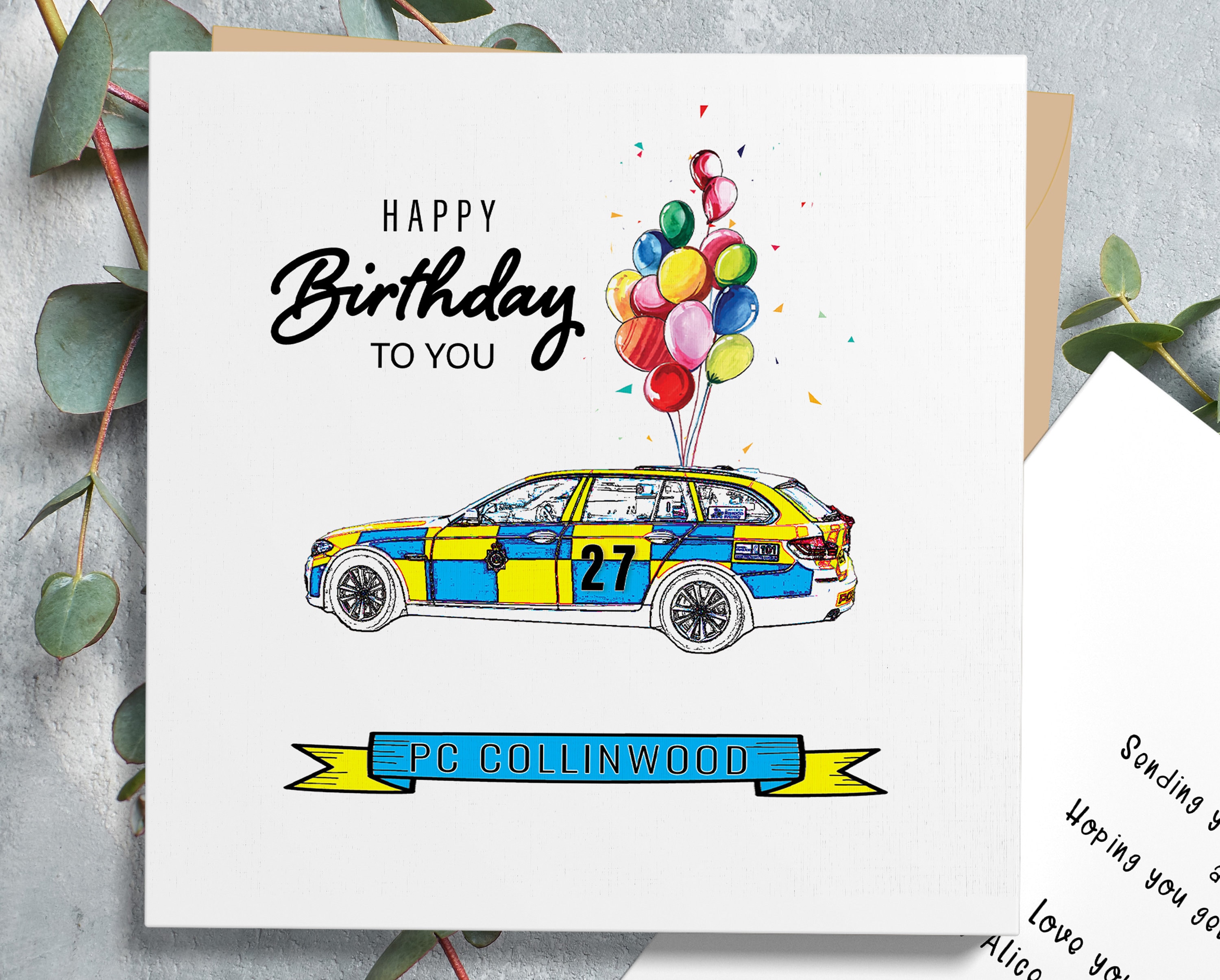 Biglietto Di Auguri UK Greetings Per Compleanno Uomo/Amico - Scherzo Della Polizia Con Disegno Umoristico Tim Whyatt