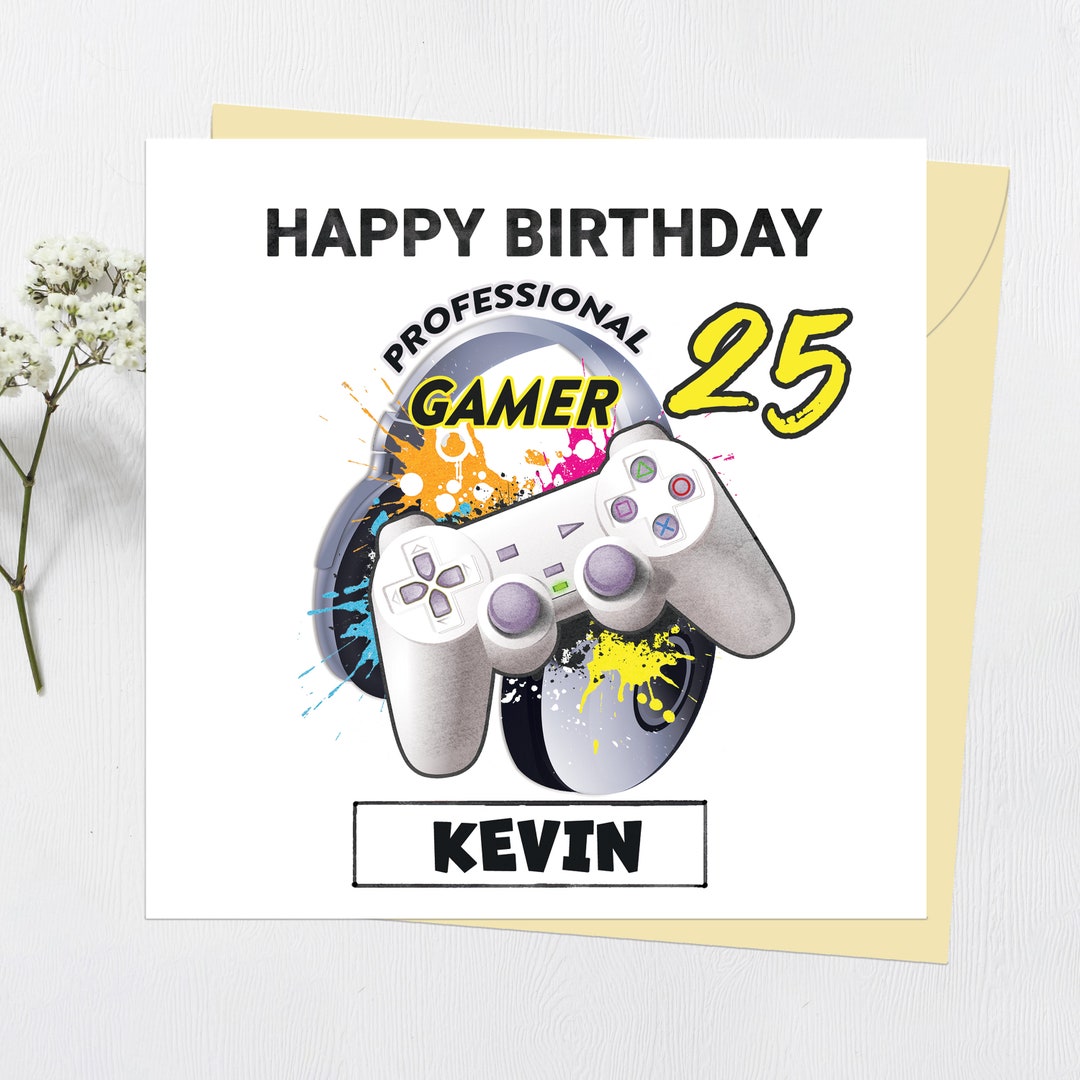 CENTRAL 23 Carte D'anniversaire Rétro Gaming – Motif D'arcade Pixelisé Amusant – Cadeaux Pour Joueurs, Garçons, Enfants, Meilleures Amies, Neveu, Fils, Petit Ami, Ami Ou Voisin – Parfait Pour Les
