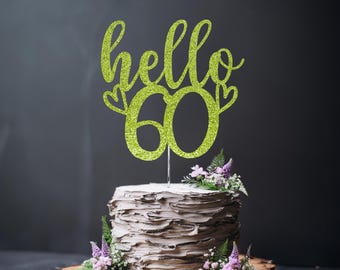 Giantree Happy 60th Birthday taartdecoratie, voor de 60e verjaardag