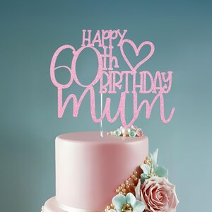 Happy 60th Birthday Mama Glitter Cake Topper zum 60 Bild 3