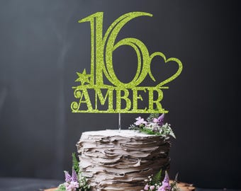 Personalised 16th Birthday Cake Topper for Daughter or Granddaughter