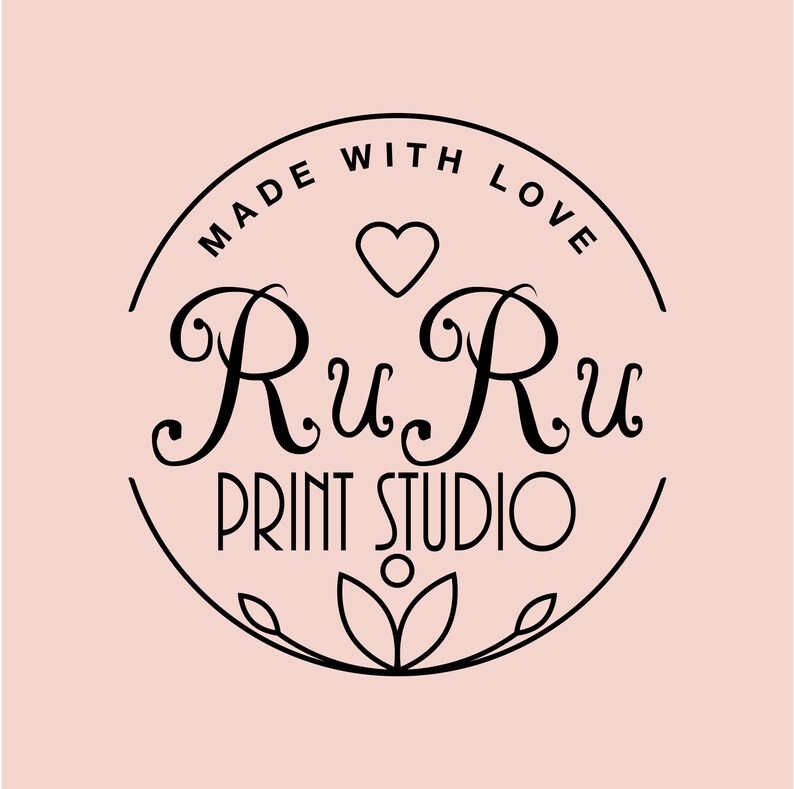 a logo for a print studio named "Ru Ru Print Studio".