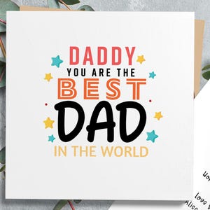 Cartão de aniversário do melhor papai do mundo, cartão de aniversário fofo do papai, cartão personalizado